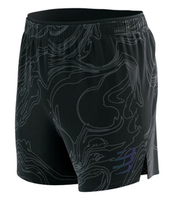 Теннисные шорты Compressport Performance Short - black/aurora