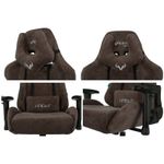 Кресло игровое ZOMBIE VIKING KNIGHT, ML, ткань коричневая LT10, реклайнер (до 180кг)