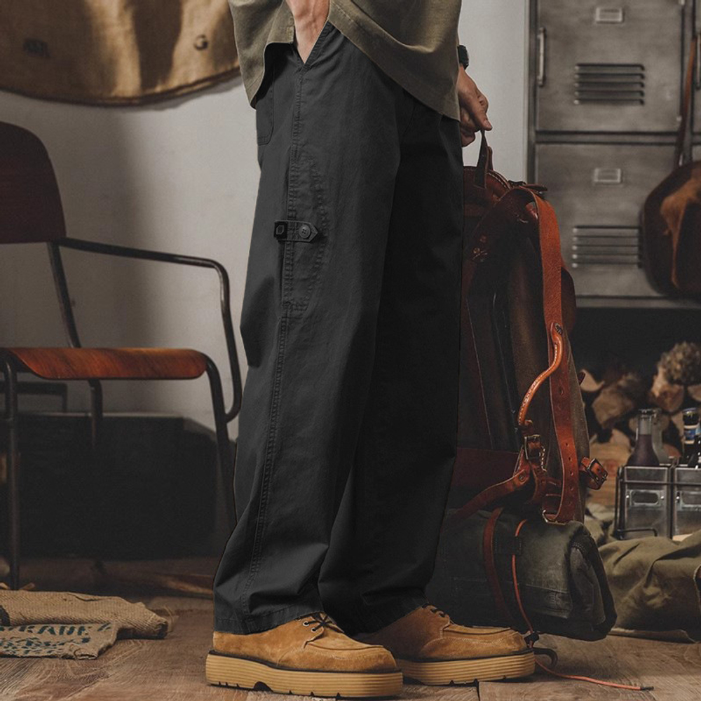 Мужские рабочие брюки Jerryeno в американском стиле, весенне-осенние свободные модные брендовые мужские повседневные брюки, осенние широкие прямые брюки для мужчин.