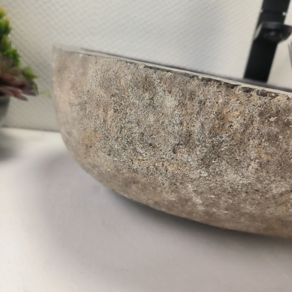 Каменная раковина из речного камня RS-63653 (49*38*15) 0122