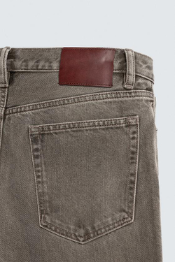 ZARA ДЖИНСЫ STRAIGHT FIT, РЫЖЕВАТО-КОРИЧНЕВЫЙ