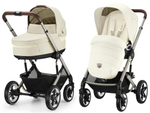 Коляска Cybex Talos S Lux TPE complete Aton S2 Moon Black Base One 4 в 1 Seashell Beige с дождевиками