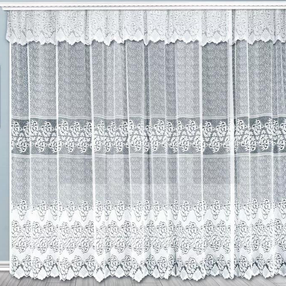 Полотно жаккардовое рис. 2-13-67,  высота 2.9м, цвет белый, Россия.
