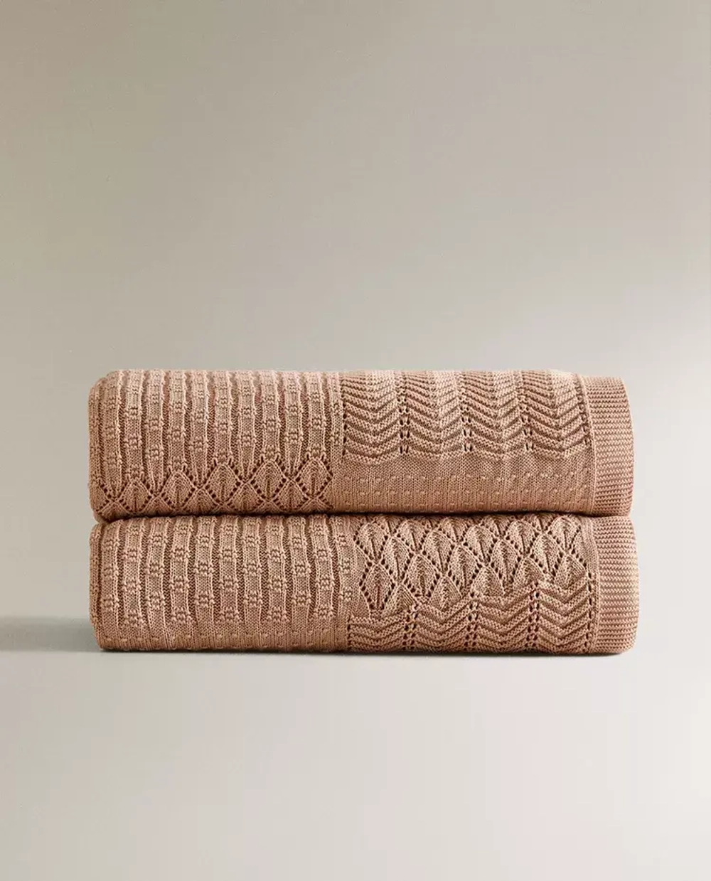 ZARA HOME ДЕТСКИЙ ПЛЕД В СТИЛЕ ПЭЧВОРК, РОЗОВЫЙ