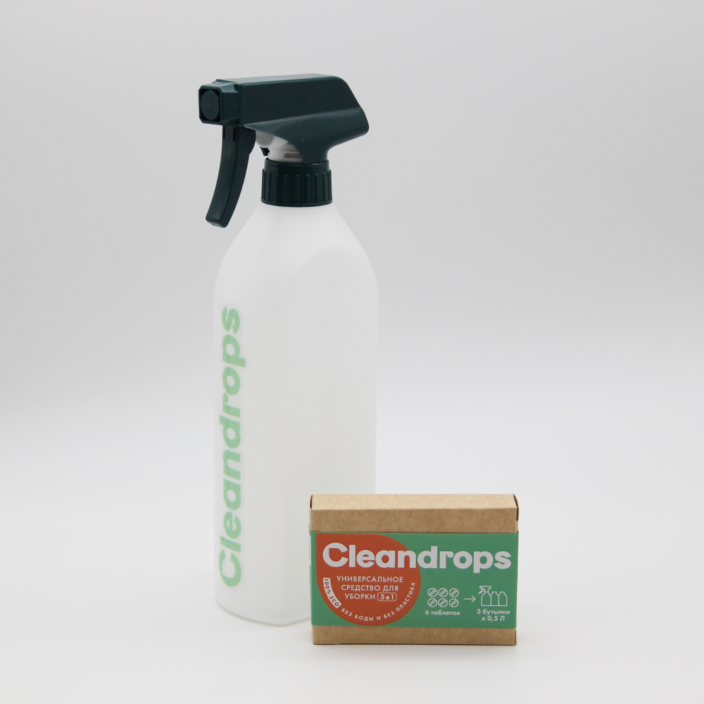 Универсальное средство для уборки Cleandrops, набор из 6 таблеток
