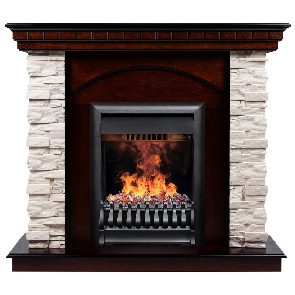 Электрокамин RealFlame Elford AO античный дуб с очагом 3D Oregan