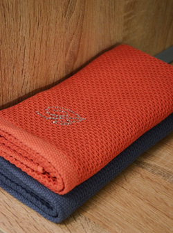 Вафельное полотенце B 70x35 (красный)