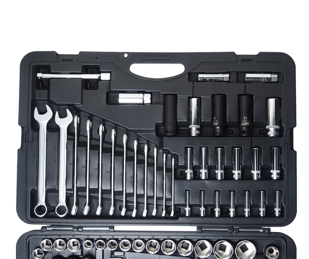 Набор инструментов 216 предметов слесарно-монтажный 1/4",3/8",1/2" 6-ти гранных в кейсе JTC