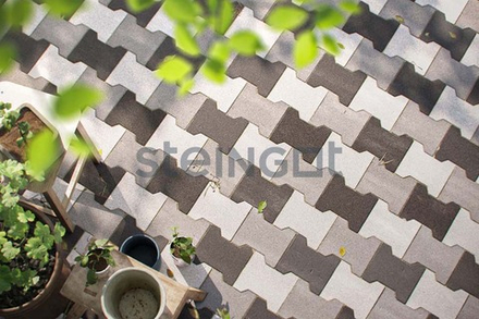 Тротуарная плитка Steingot Катушка без фаски Серый толщина 80 мм