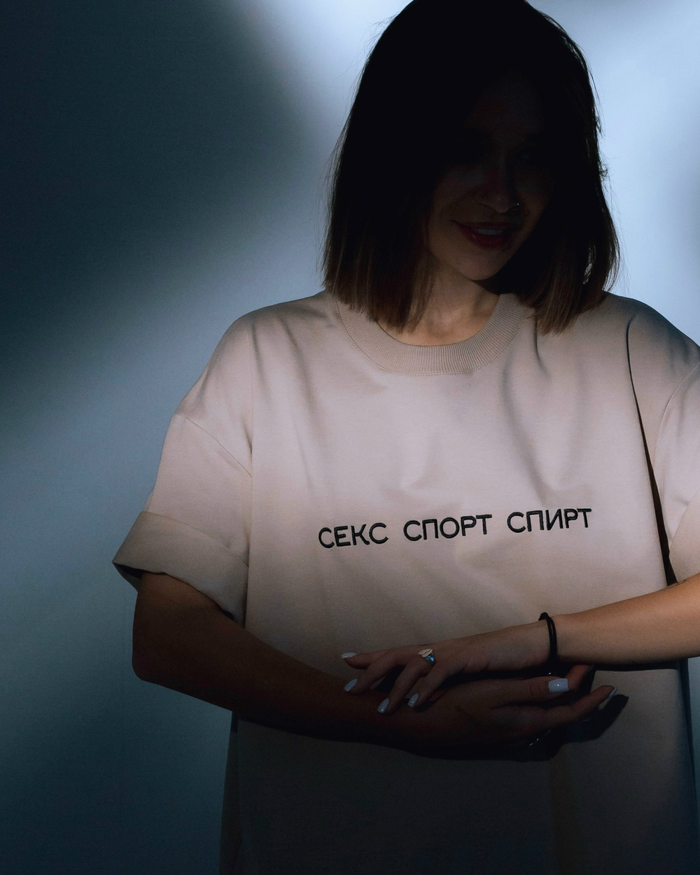 Футболка Оверсайз "Секс Спорт Спирт"