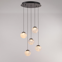 Подвесной светильник MD25030003-5A matt black/clear