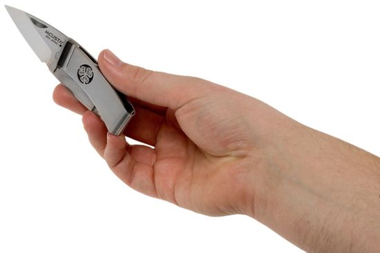 Складной нож -зажим для купюр Mcusta AOI (мальва) MC-0081 c клинком из стали AUS-8, рукоять Stainless Steel