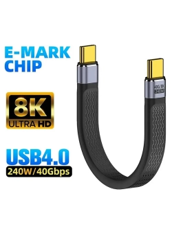 Короткий кабель Thunderbolt Type-C 13 см 5А 240w