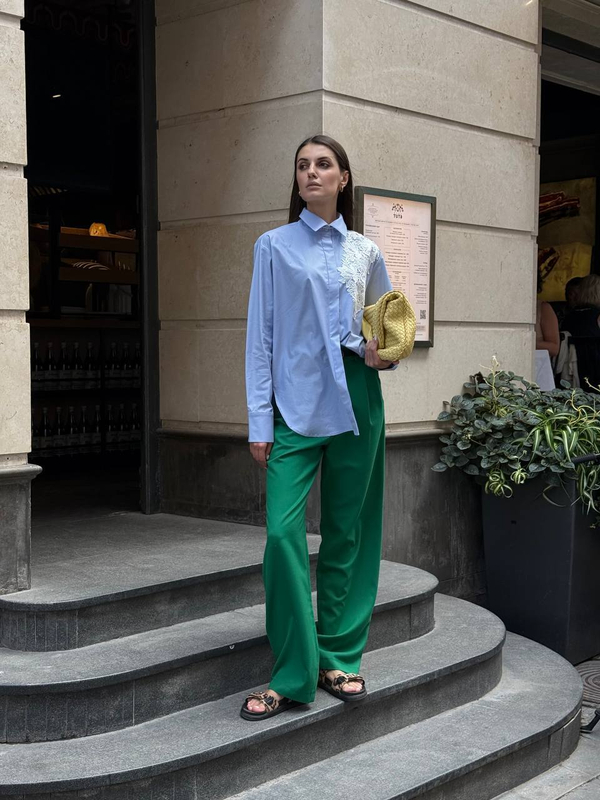 Рубашка голубая