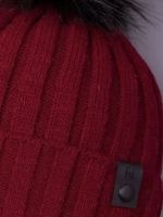 Шапка детская зимняя вязаная с помпоном и снуд