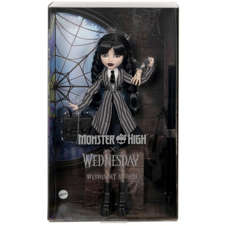 Monster High - Среда Аддамс в школьной форме Коллекционная кукла HXJ04 / артикул   HXJ04  / GTIN 194735230488