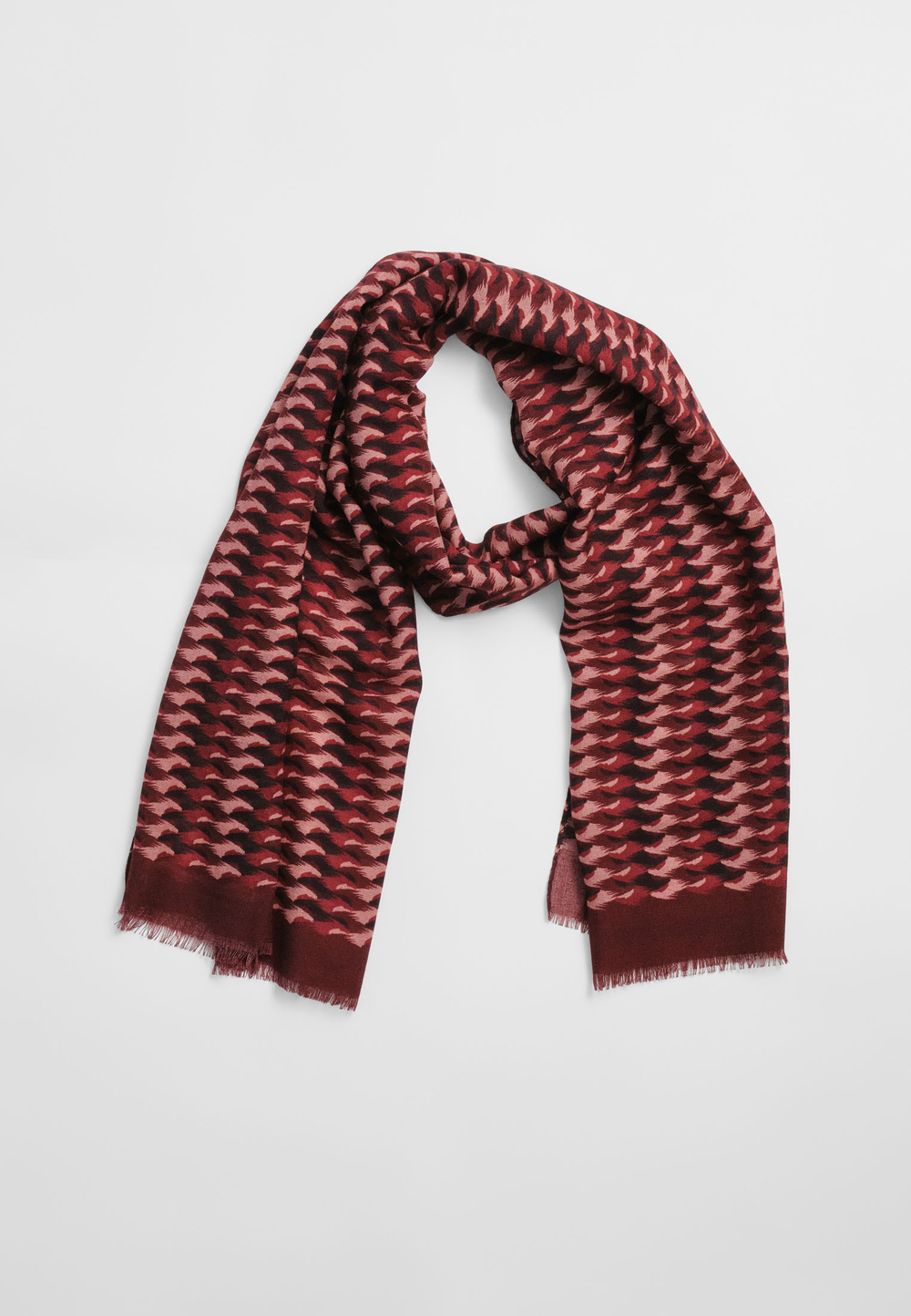 Шерстяной палантин ARGYMAQ BURGUNDY 68х180