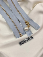 Молния голубая золото матовый жемчуг