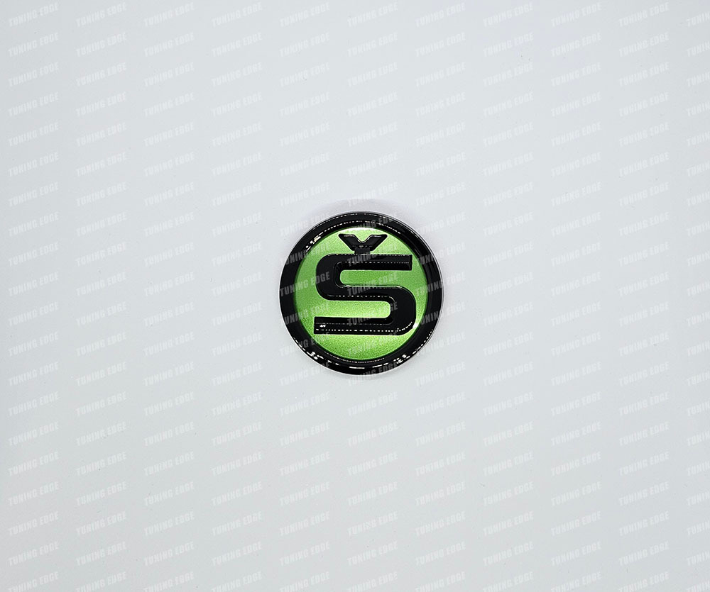 Эмблема Skoda S 80мм (зеленый)