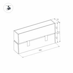 Светильник MAG-LASER-FOLD-45-S480-18W Day4000 (BK, 15 deg, 24V) (Arlight, IP20 Металл, 5 лет) 026979