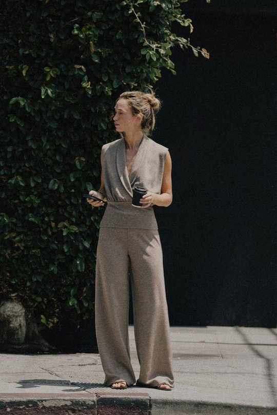 ZARA БАЗОВЫЕ БРЮКИ ПИКЕ, СВЕТЛО-КОРИЧНЕВЫЙ