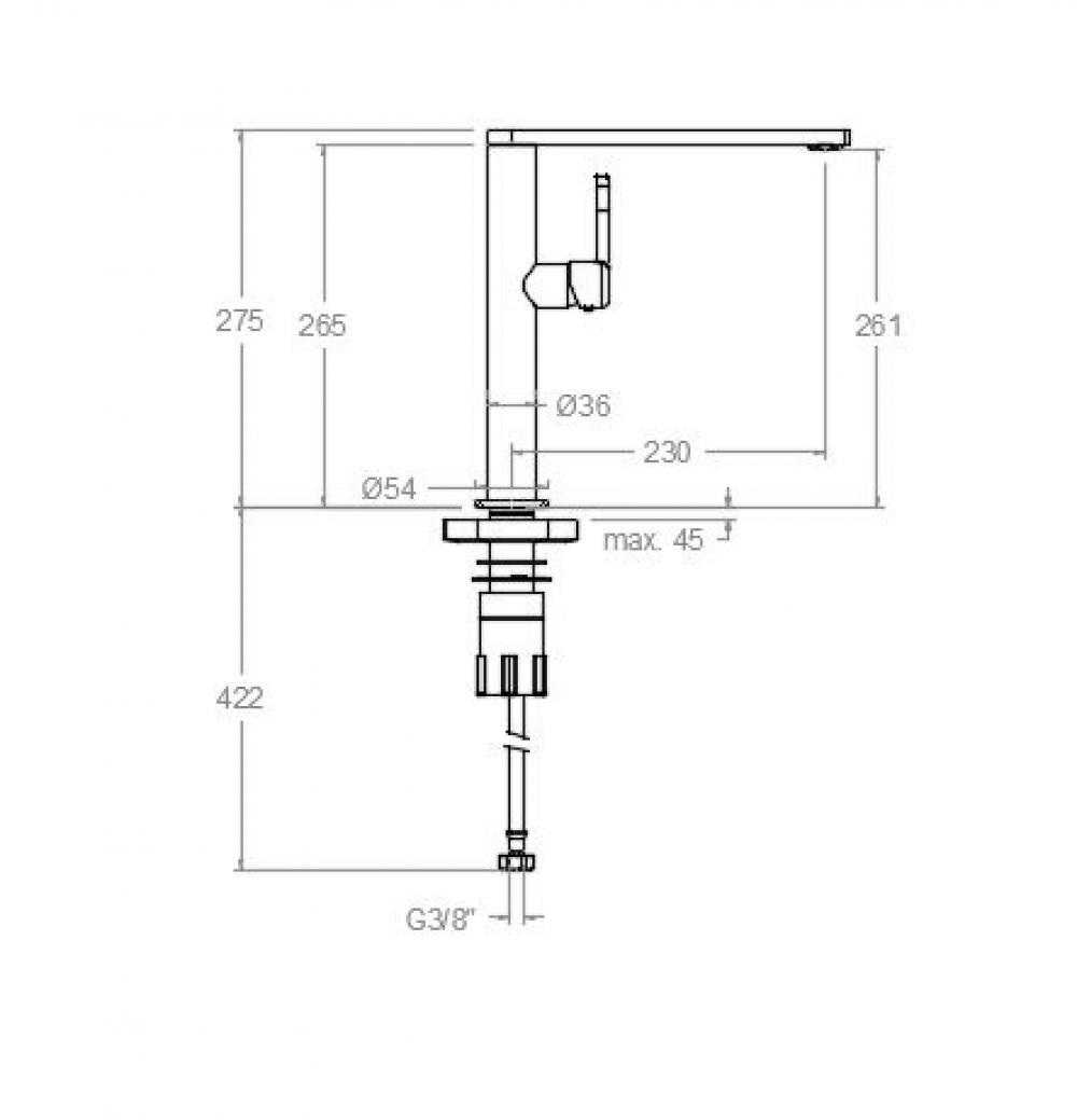 Смеситель для кухни KITCHEN 388401MCNC никель