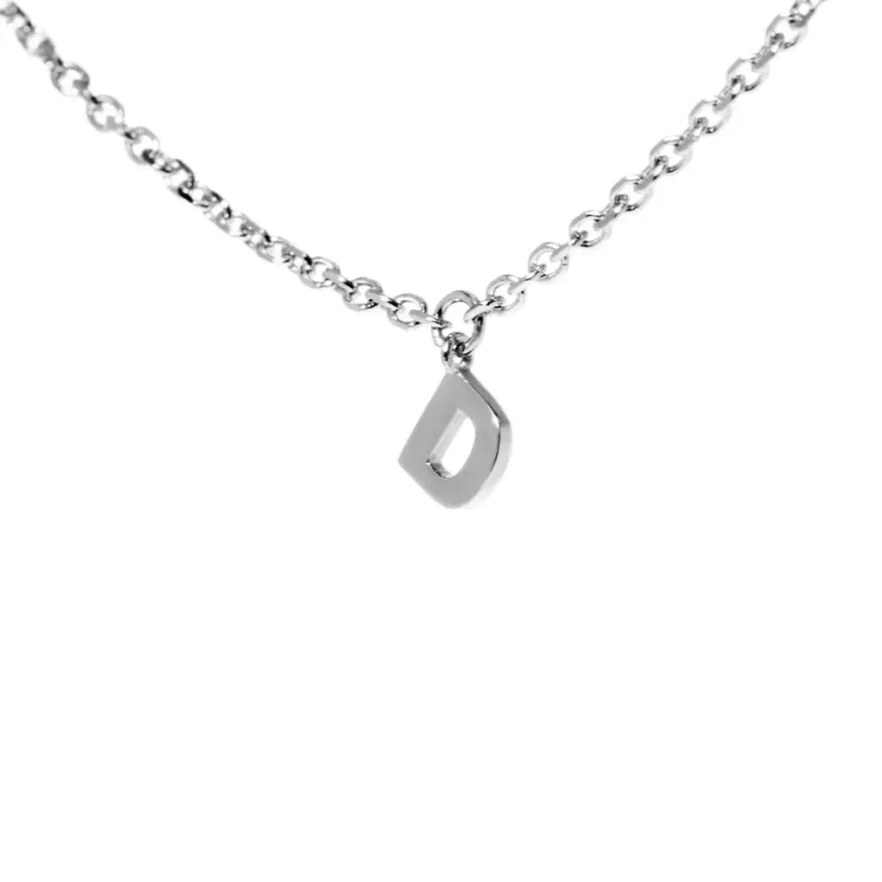 Вечный браслет Персонализация с Буквой – Белое золото