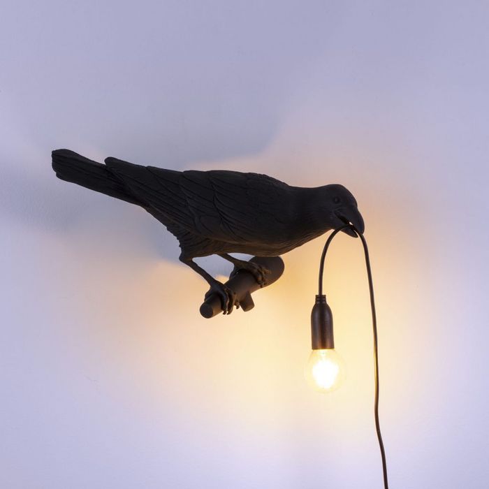 Настенный светильник Seletti Bird Lamp Black Looking Right 14738