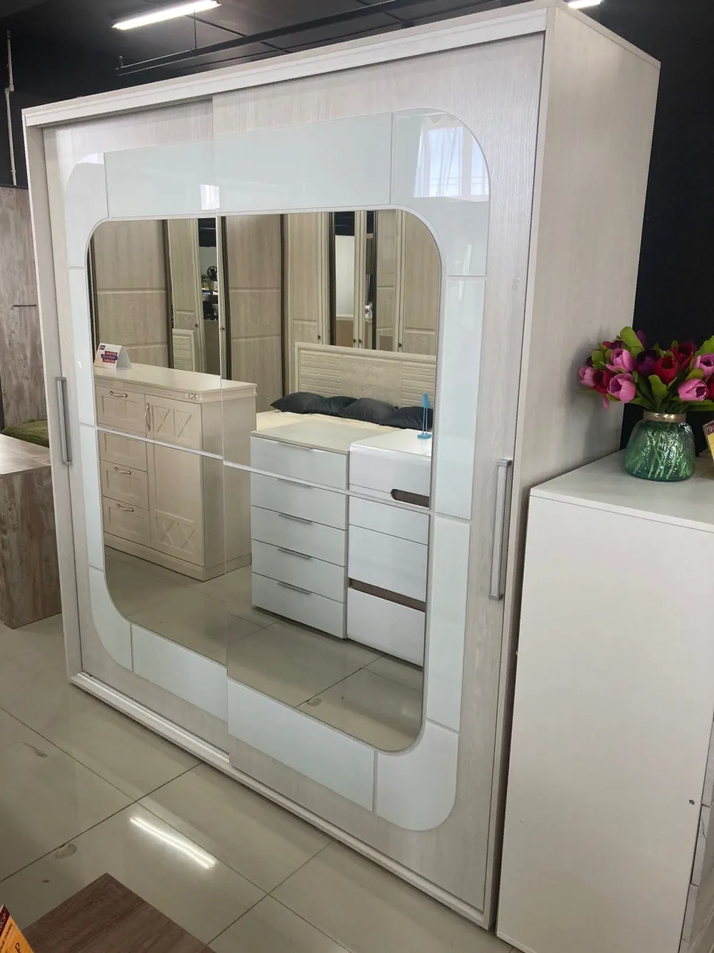 Шкаф-купе Крафт 7 Ясень белый new