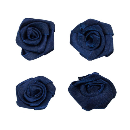 К-9080 Цветок пришивной 3см, цв.темно-синий