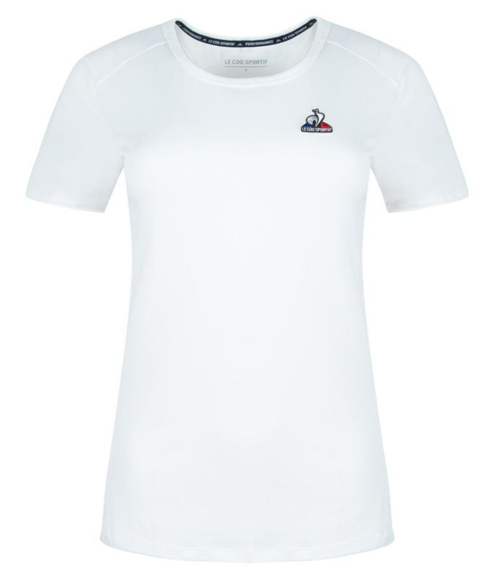 Женская теннисная футболка Le Coq Sportif Training Perf Tee SS No.1 W - new optical white