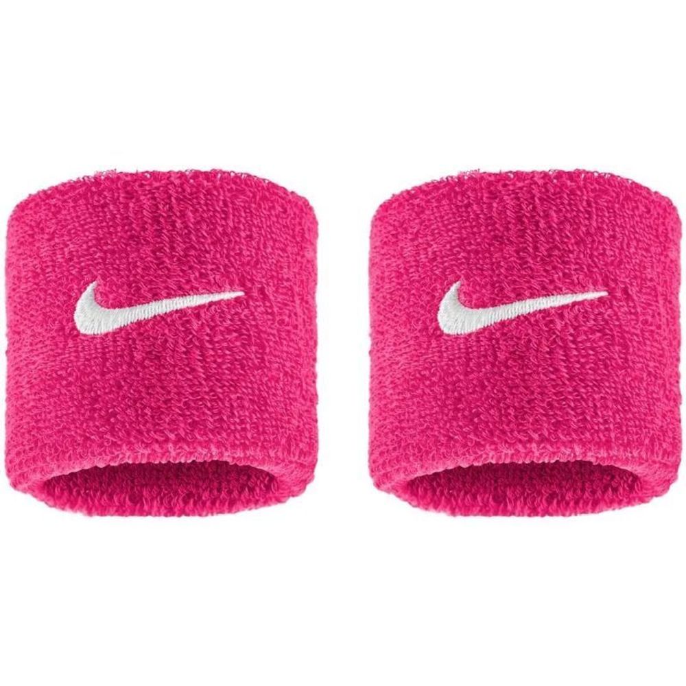 Напульсник теннисный Nike Swoosh 2P - vivid pink/white