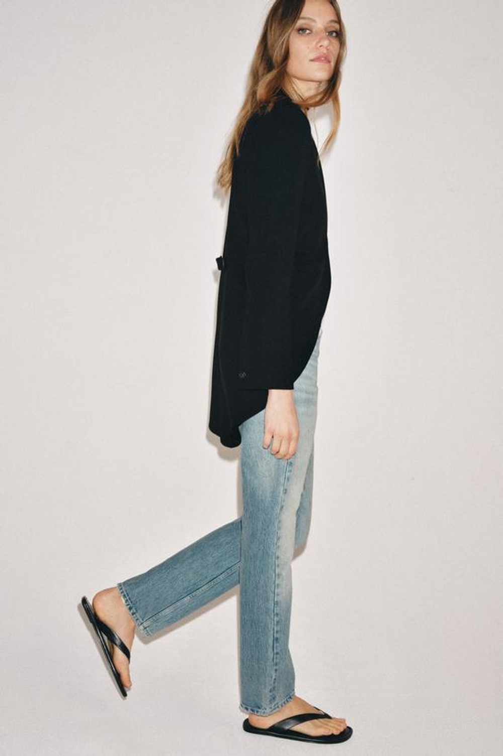 ZARA ДЖИНСЫ SLIM С НИЗКОЙ ПОСАДКОЙ — ZW COLLECTION, ГОЛУБОЙ