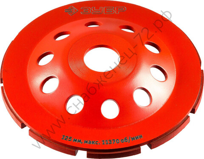 ЗУБР d 125 мм, Однорядная алмазная шлифовальная чашка, Мастер (33377-125)