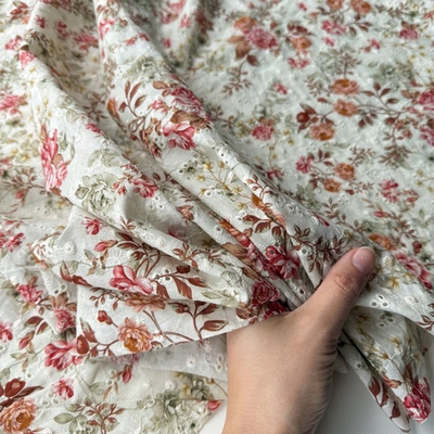 Вышивка с принтом Цветочный романс