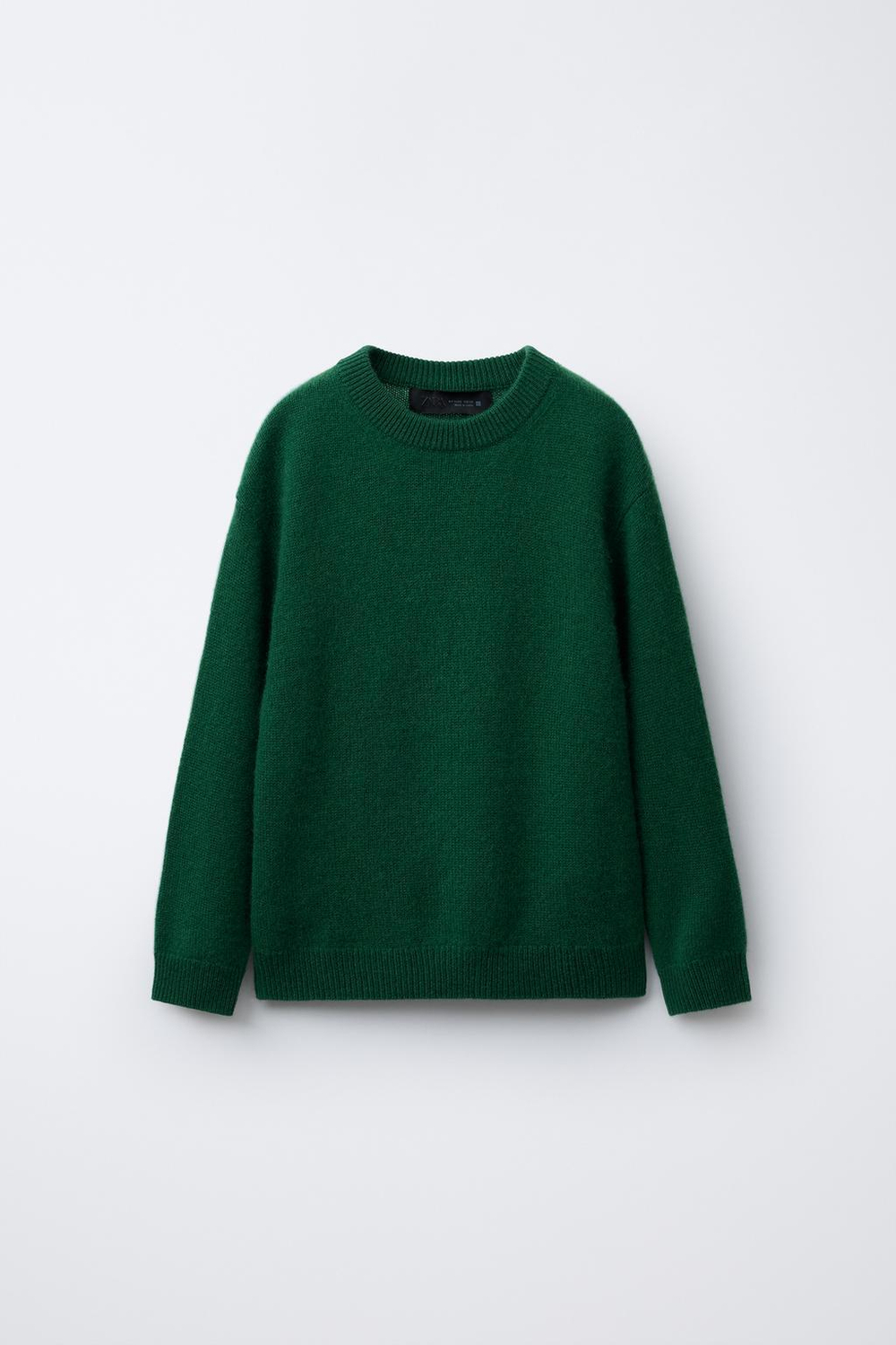 ZARA СВИТЕР ИЗ 100% КАШЕМИРА, ЗЕЛЕНЫЙ