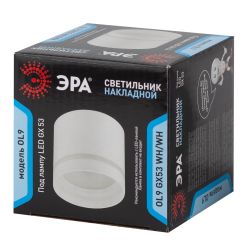 Светильник накладной ЭРА OL9 GX53 WH/WH под лампу GX53 белый | Накладные светильники