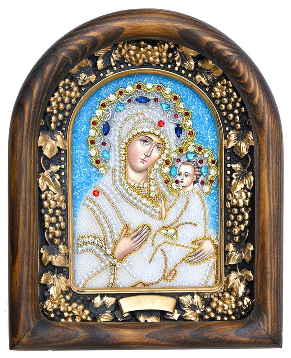 Икона Пресвятая Богородица Тихвинская бисер