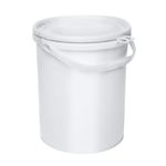 Ведро с герметичной крышкой и ручкой 12 л (белое)