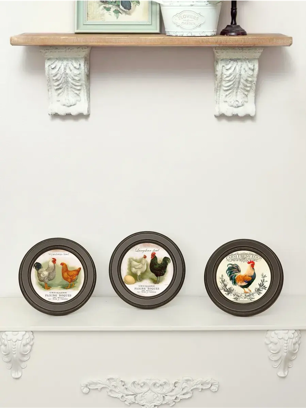 Картины на стену интерьерная на холсте 3 шт 17.5 см