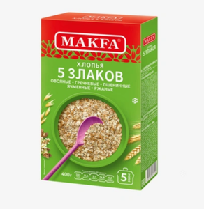 ХЛОПЬЯ МАКФА 5 ЗЛАКОВ 400ГР
