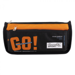 Пенал - косметичка Alingar, ПВХ, молния, боковой карман, 195 х 80 х 35 мм, "GO! believe in yourself ", микс (черный, зеленый, синий), европодвес