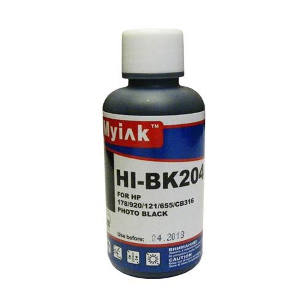 Чернила для HP (178/121/655/901/920) CB317/CB322 (100мл, photo black, Dye) HI-BK204 Gloria™ MyInk