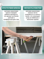 Краска для мебели, дерева и пластика матовая без запаха Гумвнутрянка палисандр 1 литр.