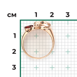 Кольцо «Пантера» из красного золота с гранатом