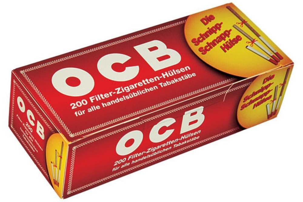 Гильзы сигаретные OCB KS Extra Long Filter 200шт.