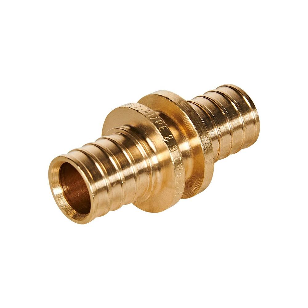 Муфта равнопроходная ROMMER - 20 (для труб из сшитого полиэтилена, латунь)