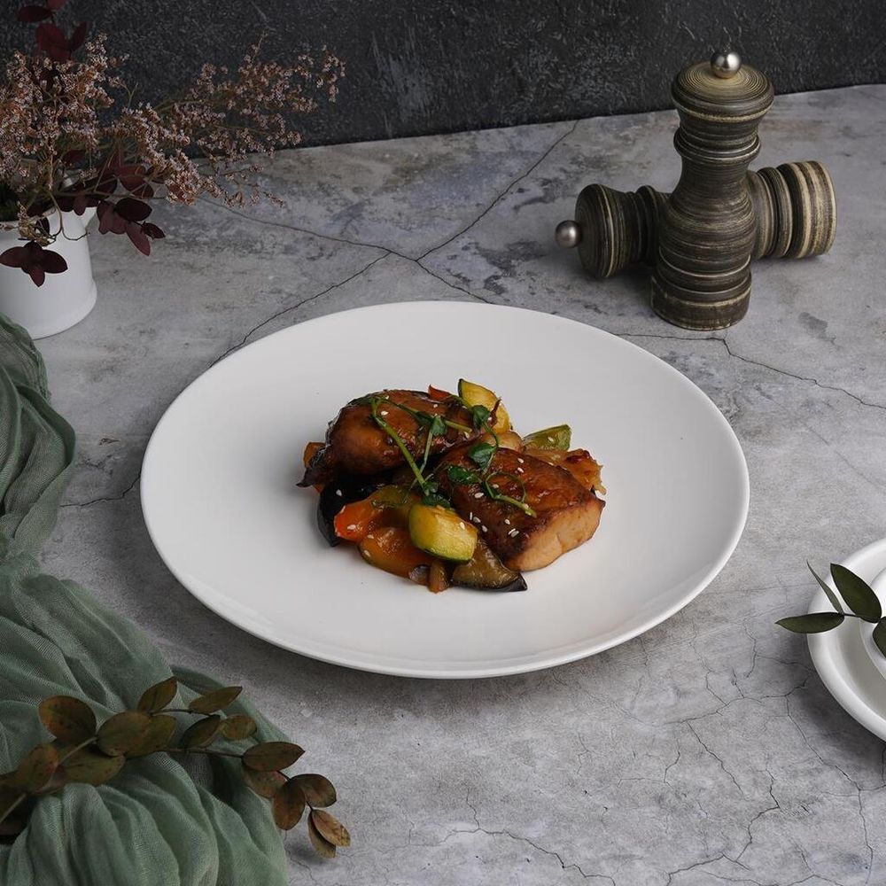 Тарелка d 25,5 см без борта белая фарфор P.L. Proff Cuisine [6]