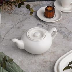 Чайник 450 мл d 12 см h7,5 см белый фарфор NEW P.L. Proff Cuisine [1]