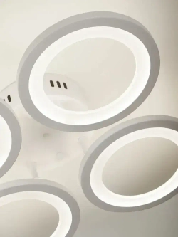 Люстра потолочная светодиодная с пультом ДУ Rivoli белая 88Вт 2800-6300К, светильник на кухню, в детскую, в спальню